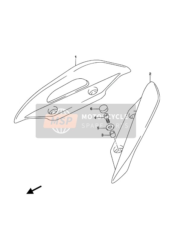 4621103H11YKV, Handle, Pillion Rider Rh (Black), Suzuki, 0